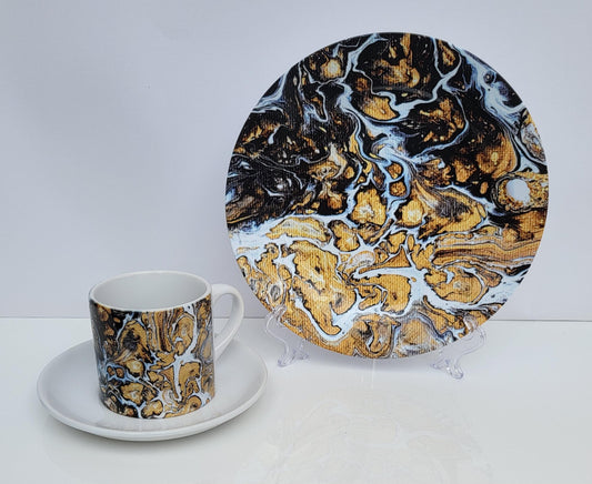 Tasse & Teller Set "Hommage an Klimt"