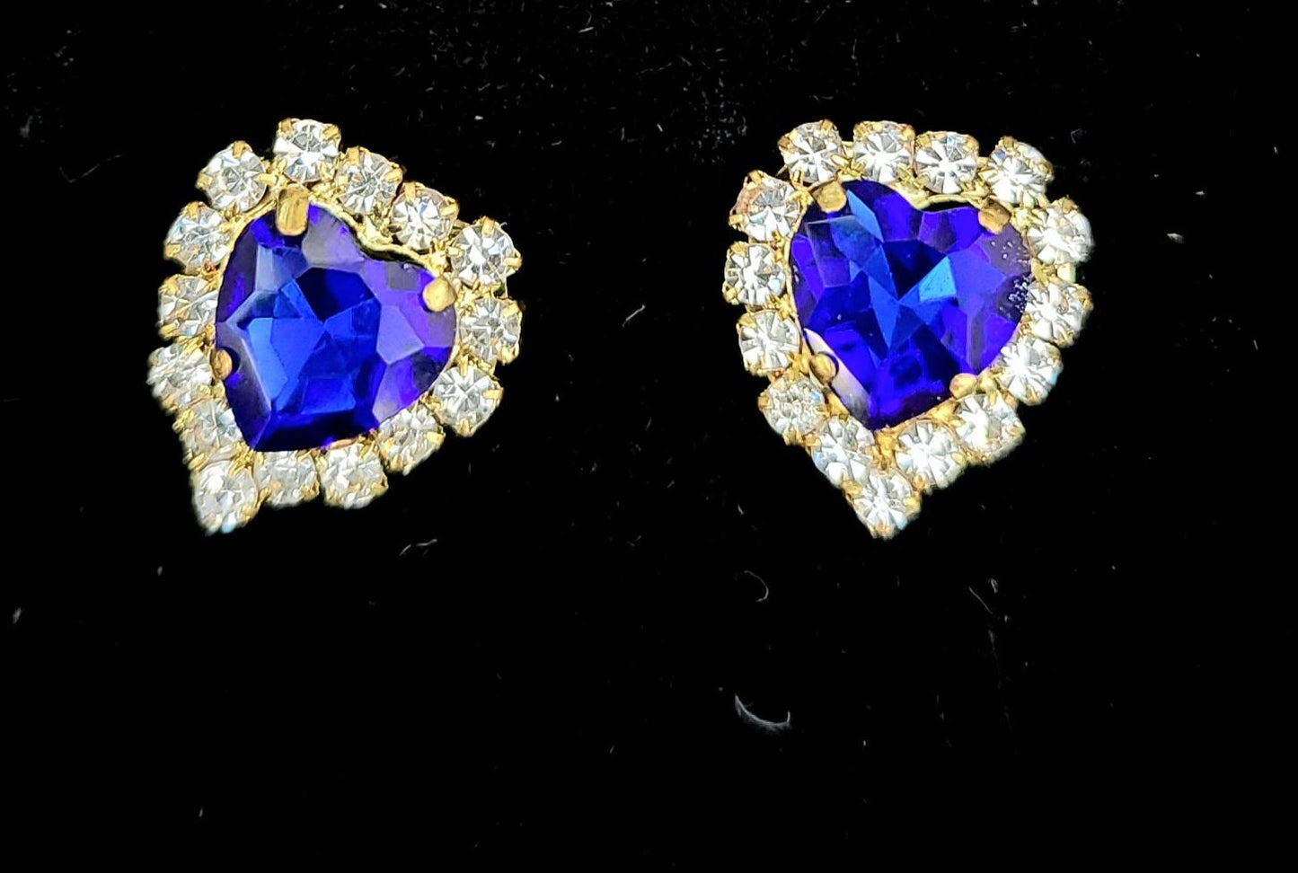 Mode-Schmuck "Cristal-Dreams" Anhänger und Ohrstecker (mit blauen Strasssteinen)