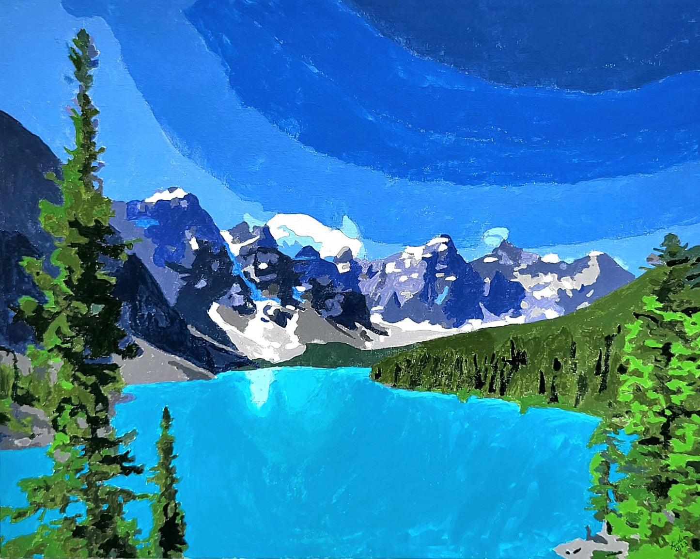 Semi-Abstrakt "Blue Sky - blue Sea"