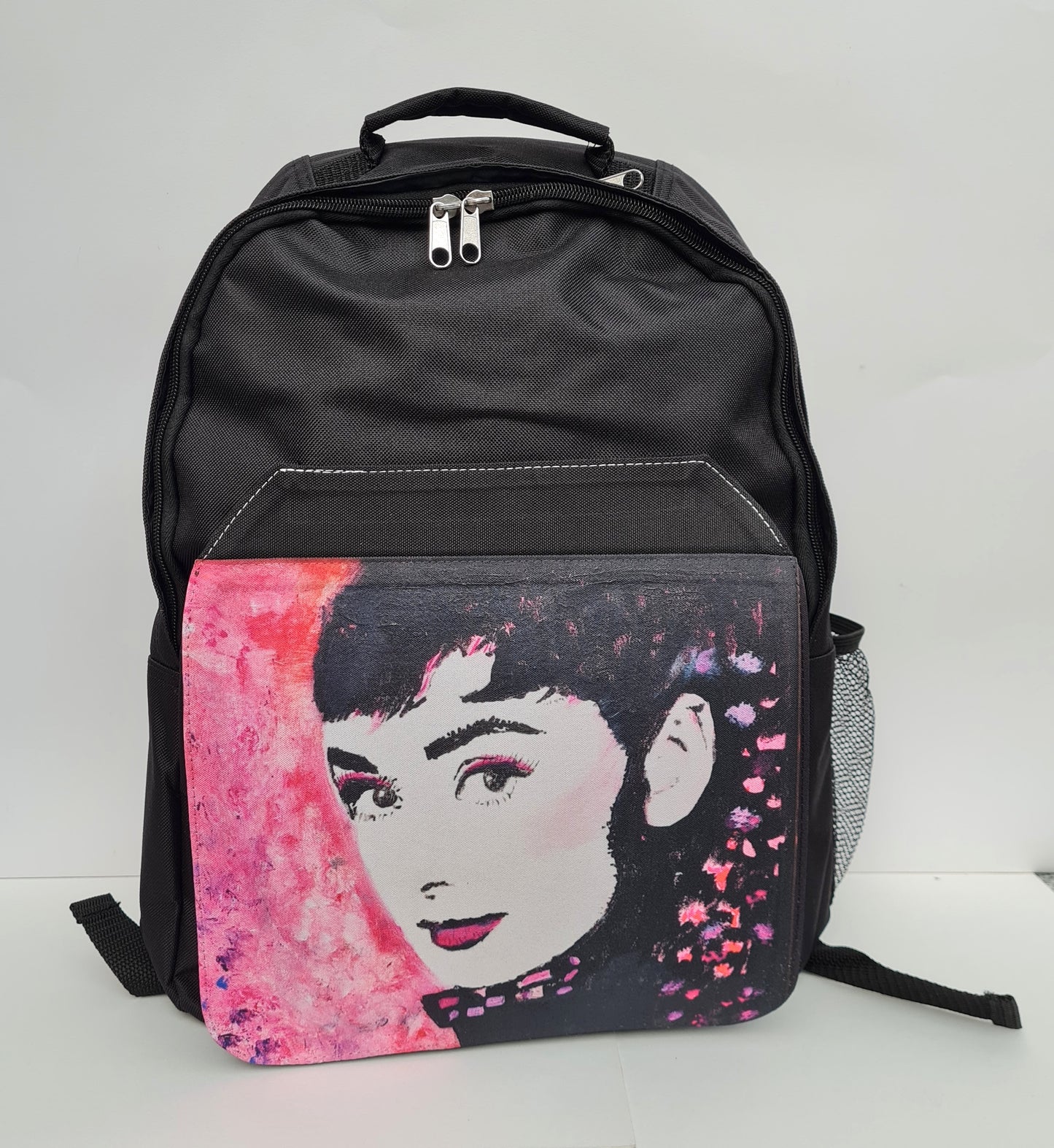 Rucksack "Multifunction" -Exklusivdesign von handgemaltem Bild "Audrey"