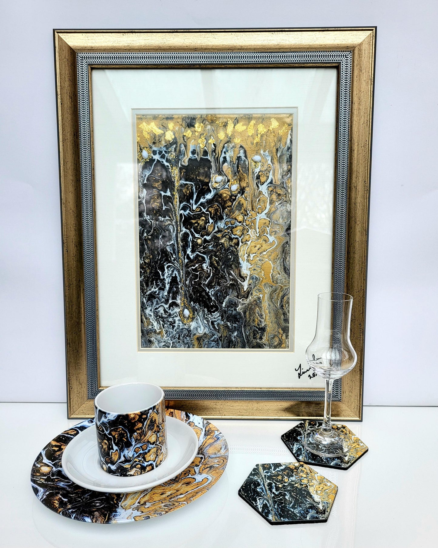 Tasse & Teller Set "Hommage an Klimt"